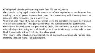 Planning and deployment of CSM at moderate depth opencast mines-a blast ...