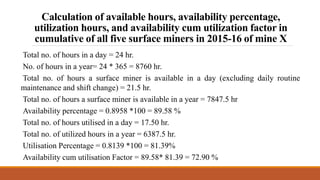 Planning and deployment of CSM at moderate depth opencast mines-a blast ...