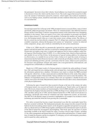 Planning and Design for Fire and Smoke Incidents in Underground ...