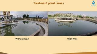 Treatment plant issues
Without Weir With Weir
 