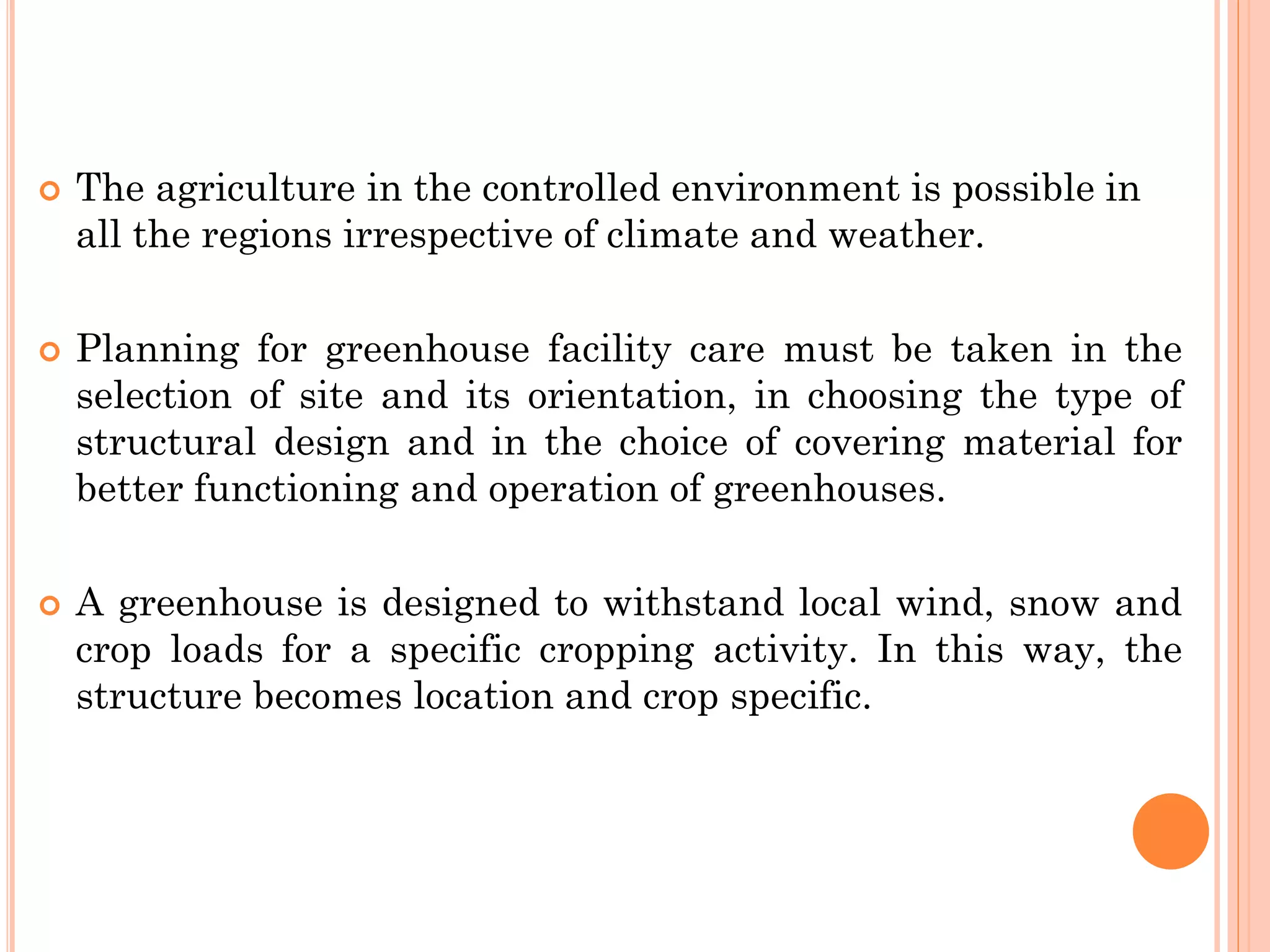 Planning and design of green house | PDF
