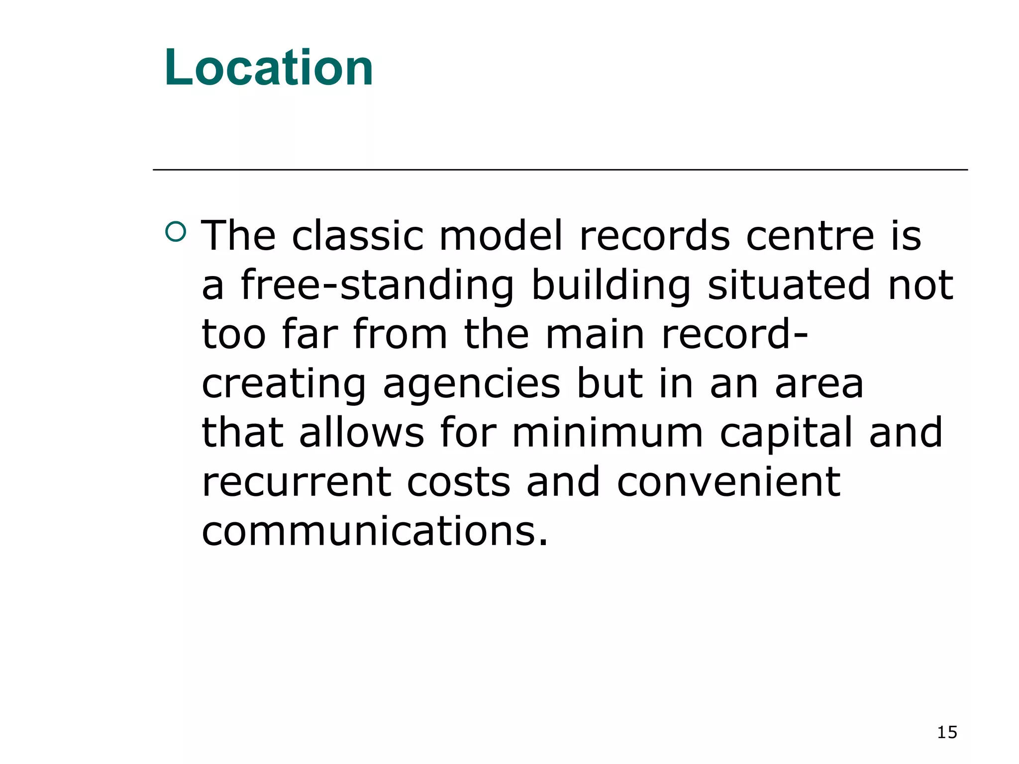 Planning and developing a records center | PPT