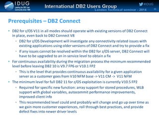 Planning and executing a DB2 11 for z/OS Migration by Ian Cook | PDF