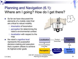 Planning and Navigation in mobile robotics | PDF