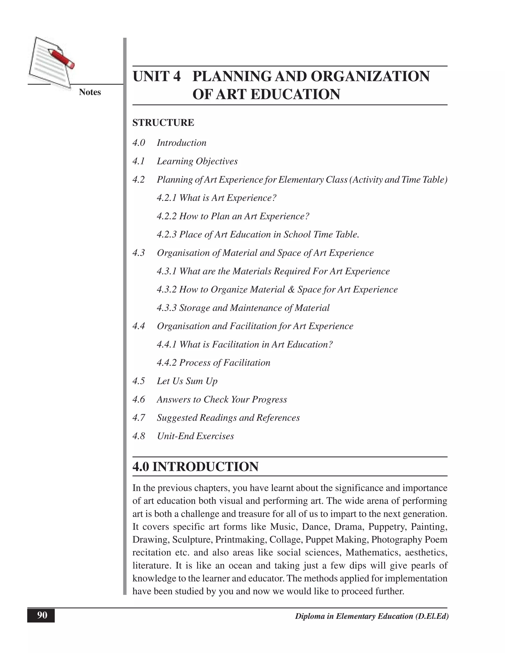 Planning and organization of art integrated learning | PDF