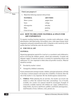 Planning and organization of art integrated learning | PDF