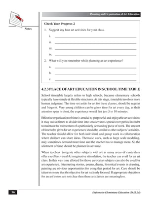 Planning and organization of art integrated learning | PDF