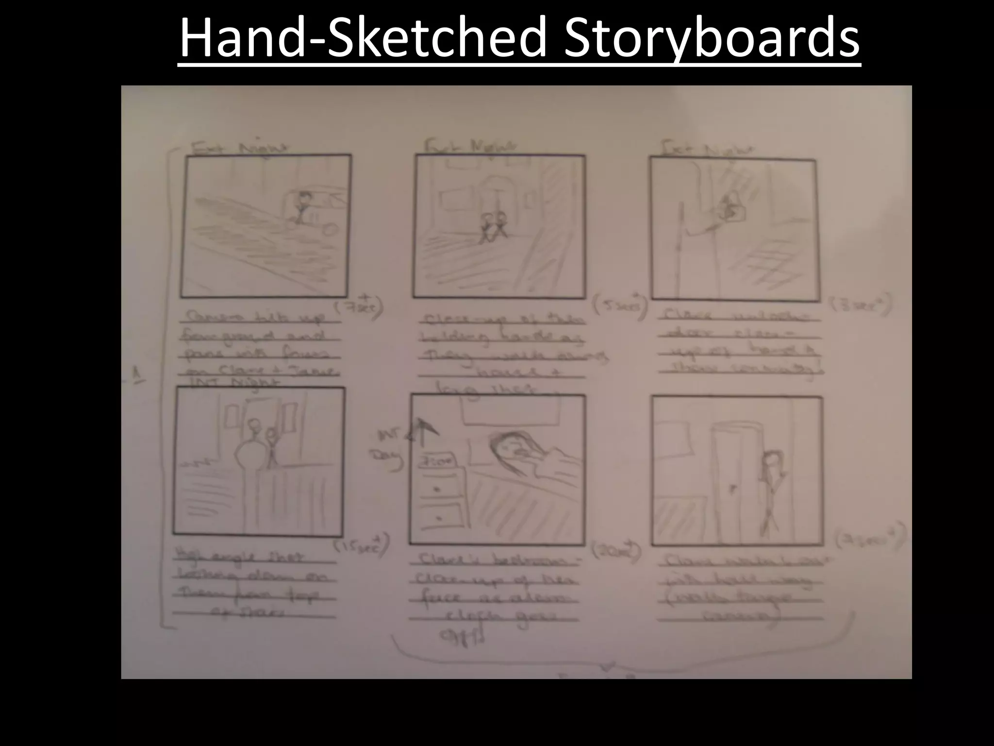 Hand-Sketched Storyboards
 