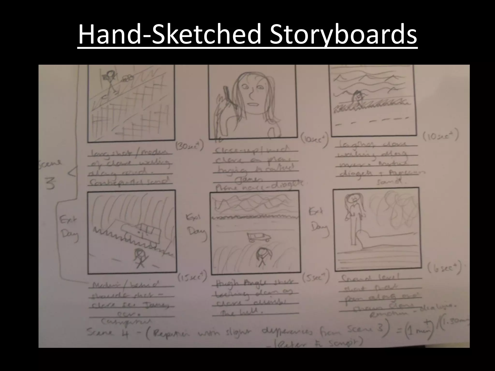 Hand-Sketched Storyboards
 
