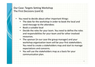 Planning and running a successful target setting workshop | PDF