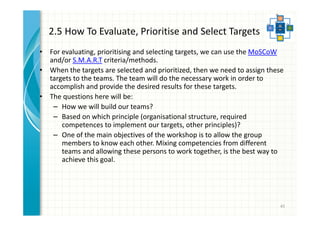 Planning and running a successful target setting workshop