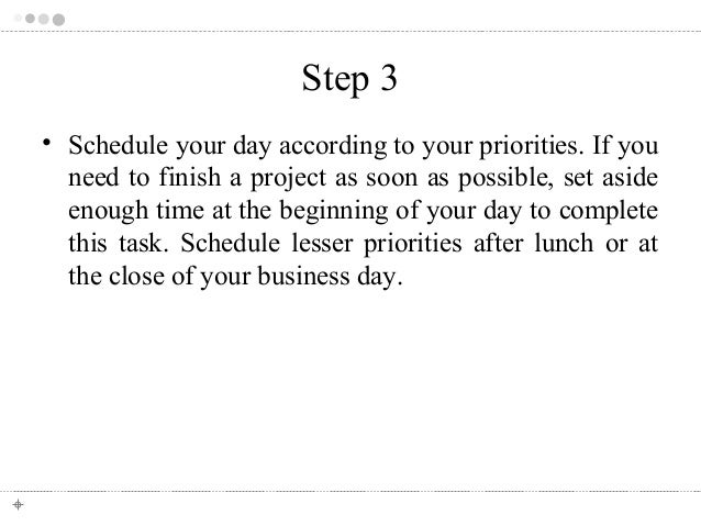 scheduling your day