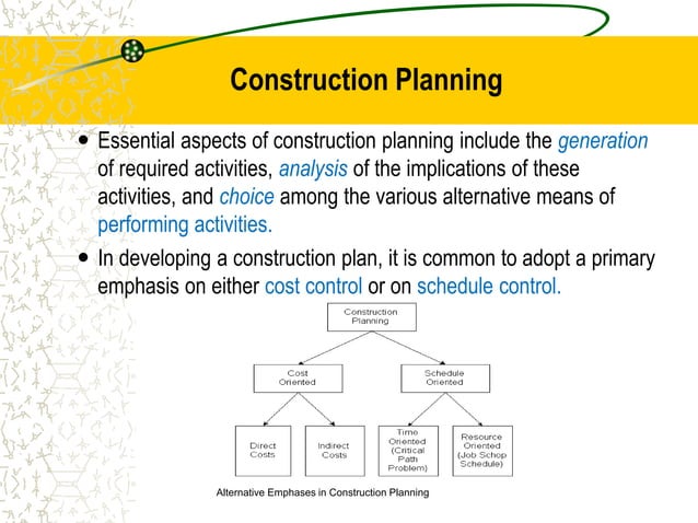 Planning and scheduling Techniques.ppt | Construction Industry | Industries