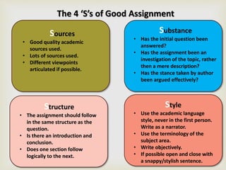 Planning and writing assignments (business example) | PPTX