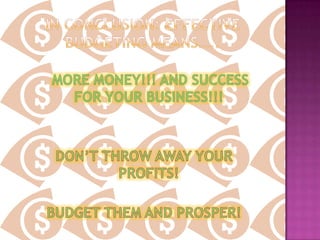 REGULARLY MONITOR FINANCE AND PERFORMANCE… Enablesyou to concentrate resources on improving profits and reducing unnecessary costs. 