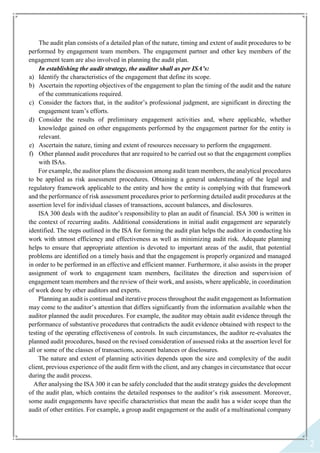 Planning an external audit of financial statements | PDF
