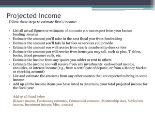 Projected Income Sources Annual Budget | PPSX
