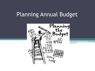 Planning Annual Budget
 