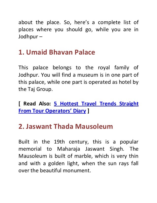 Planning a Solo Holiday Trip to Jodhpur? Here’s Where to Go