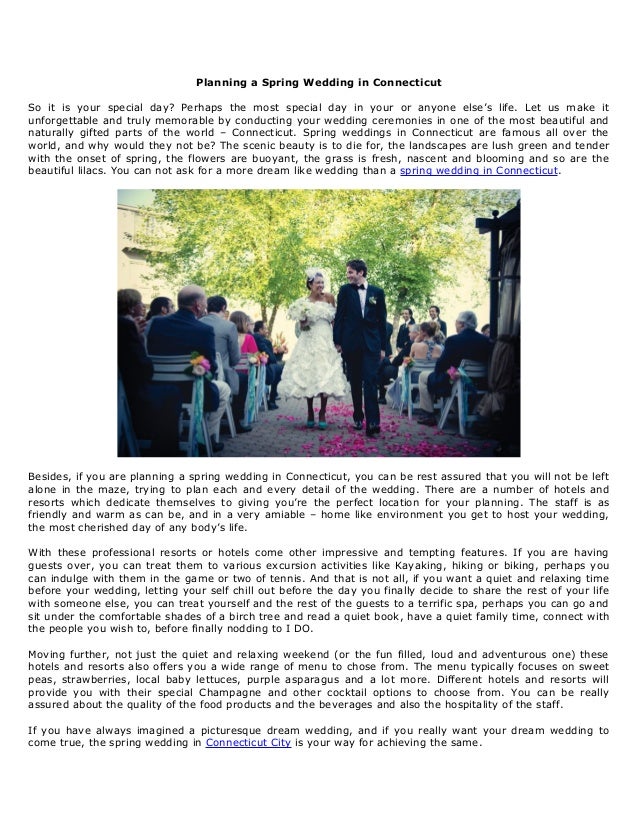 Planning a spring wedding in connecticut