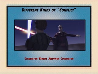 Different Kinds of “Conflict”
Character Versus Another Character
 