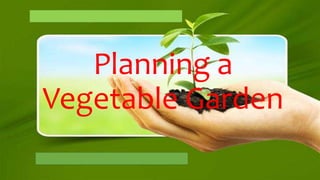 Planning a
Vegetable Garden
 