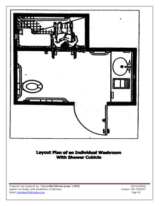 Proposed and prepared by: “Accessible Pakistan group “(APG) (Accessibility
experts for People with disabilities in Pakistan) Contact: 091-5520357
Email: shahabud34@yahoo.com Page 62
 