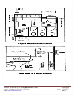 Proposed and prepared by: “Accessible Pakistan group “(APG) (Accessibility
experts for People with disabilities in Pakistan) Contact: 091-5520357
Email: shahabud34@yahoo.com Page 65
 