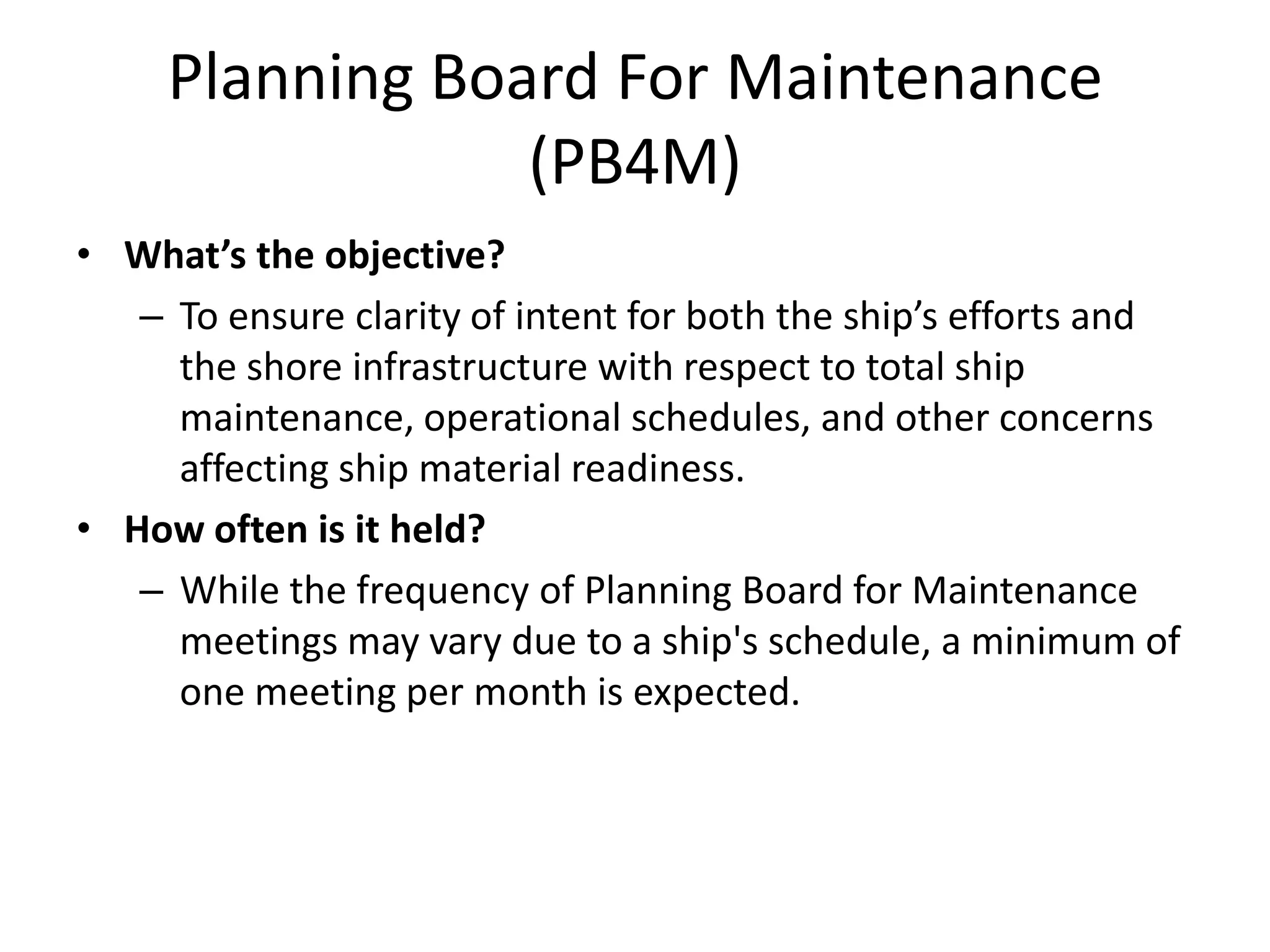 planning-board-for-maintenance-ppt