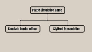 Puzzle Simulation Game
Simulate border officer Stylized Presentation
 