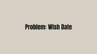 Problem: Wish Date
 