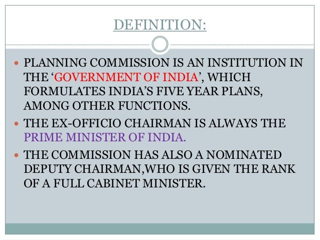 Five Year Plan Definition India