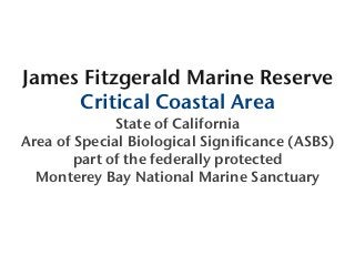 James Fitzgerald Marine Reserve
Critical Coastal Area
State of California
Area of Special Biological Significance (ASBS)
p...