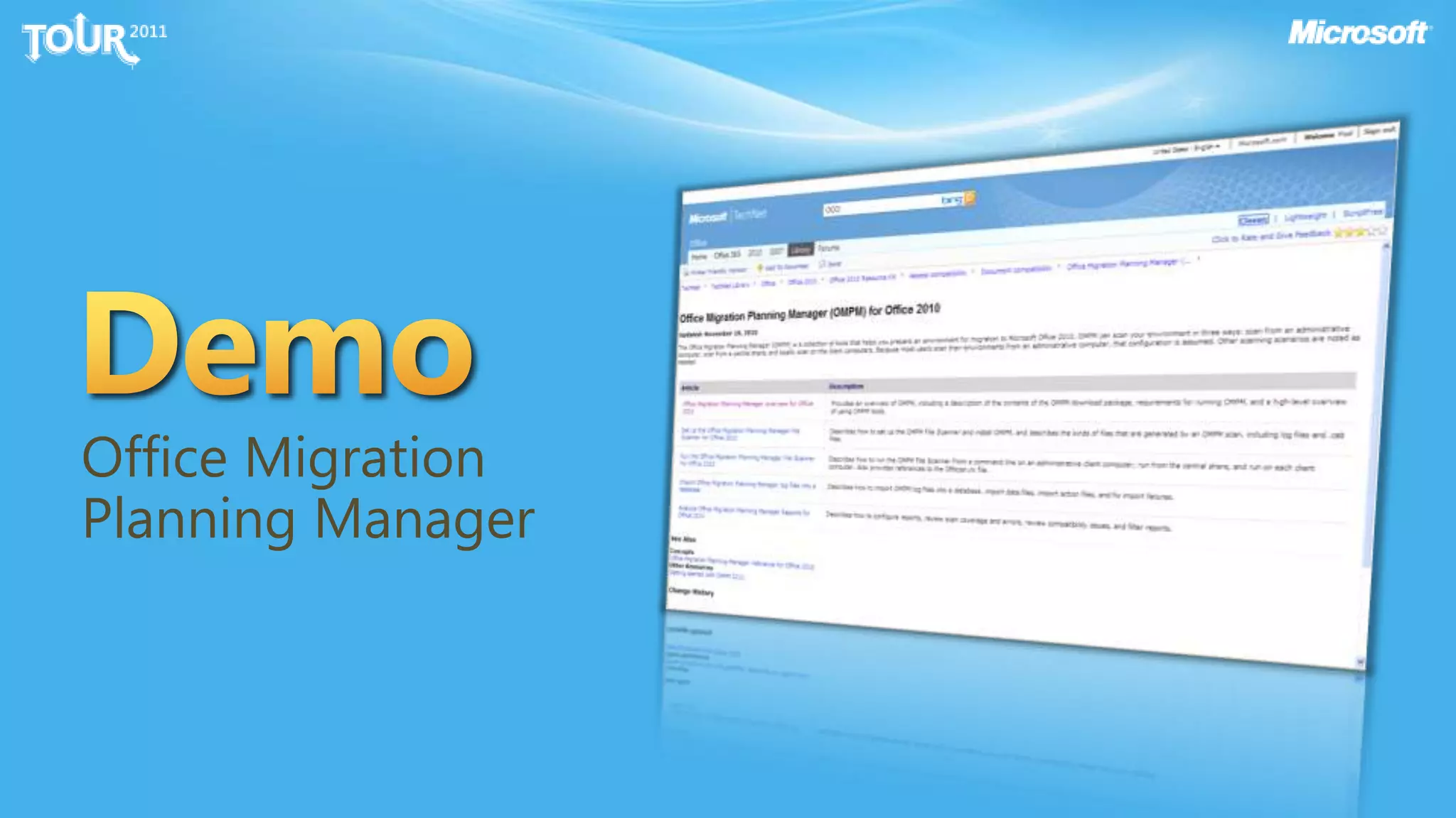 DemoOffice Migration Planning Manager