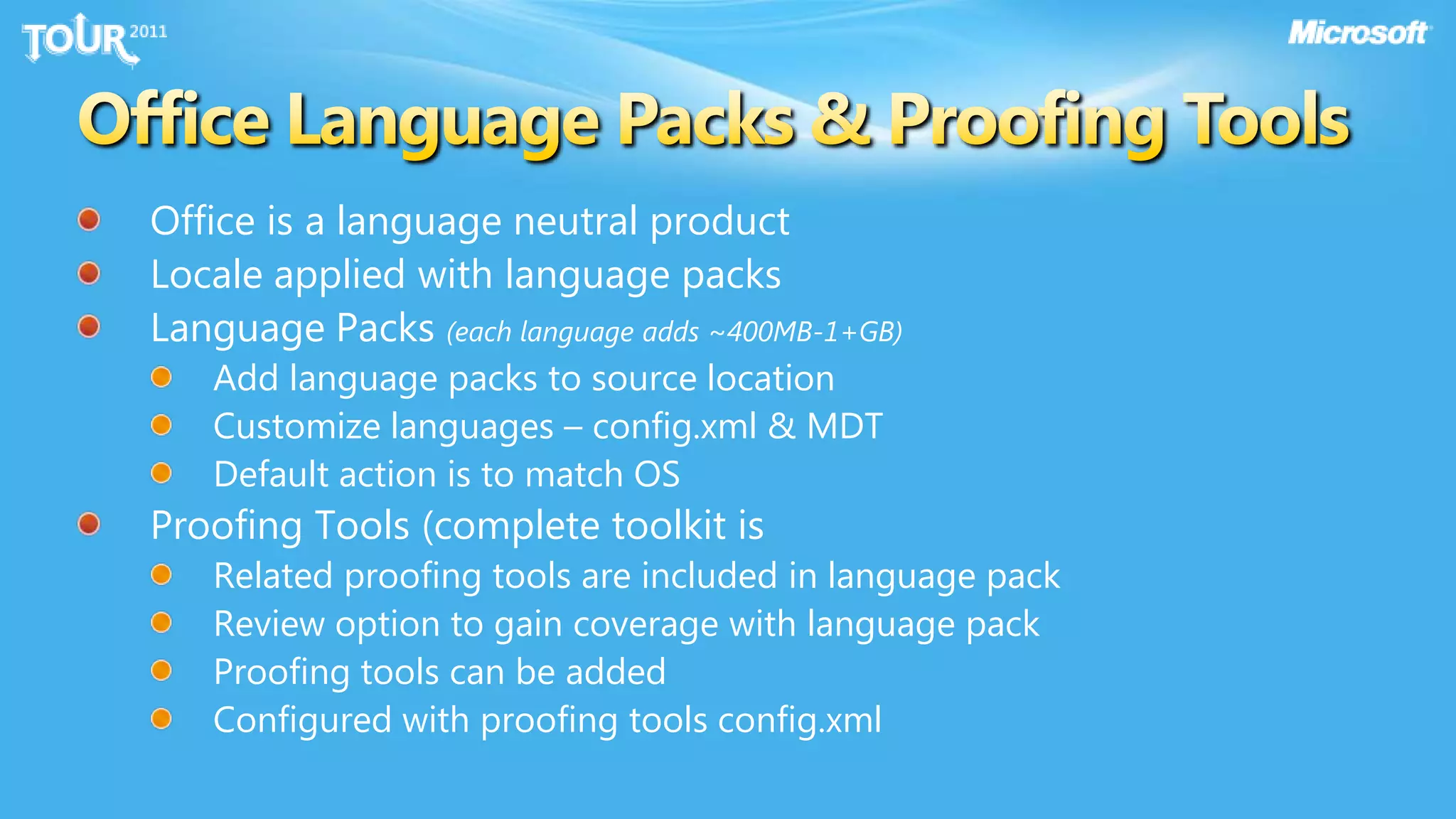 Office 2010 DeploymentIMAGE CREATION & CUSTOMIZATIONIMAGE CREATION & CUSTOMIZATIONPLANNING & COMPATIBILITYMANAGEMENT & SECURITY