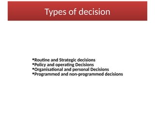 Routine Decition MmsmdmdmddmdkkxkxkkxPlanning, Decision making.pptx
