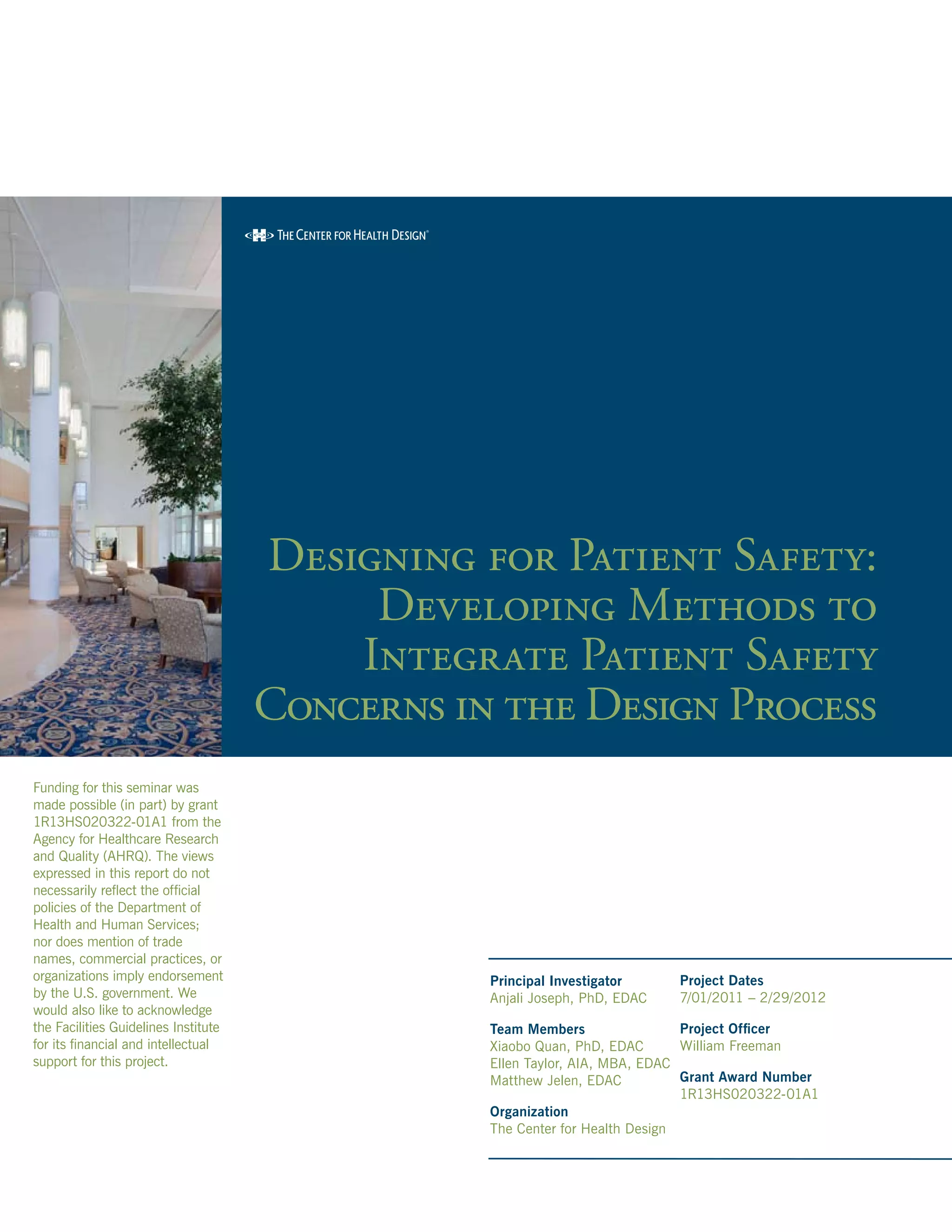 Planning, Design, and Construction of Health Care Facilities PDF