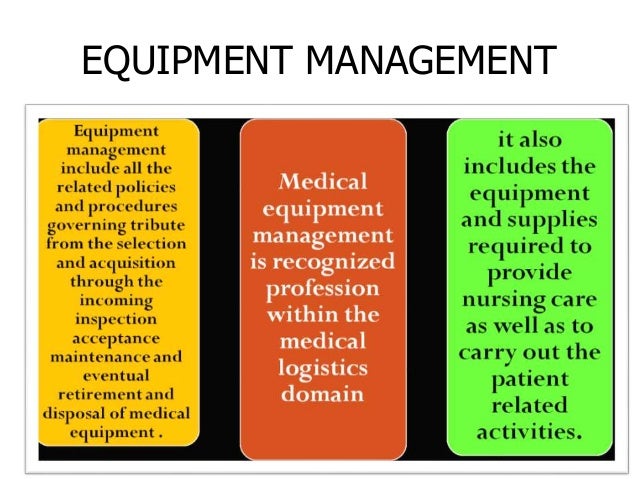 Planning equipment and supplies in nursing unit