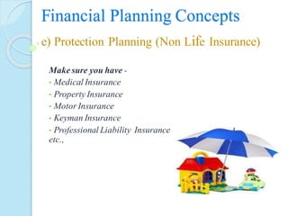 Make sure you have -
• Medical Insurance
• Property Insurance
• Motor Insurance
• Keyman Insurance
• Professional Liabilit...