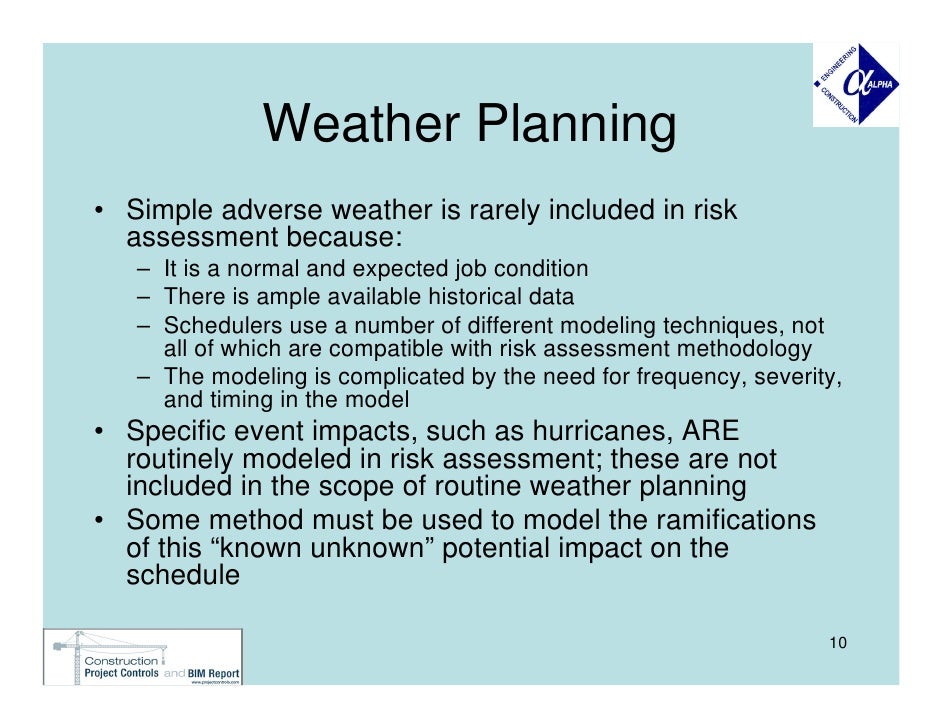 Planning For Adverse Weather