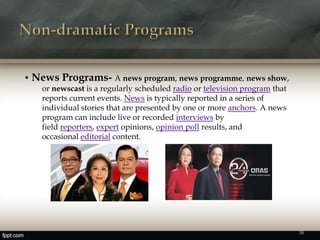 News Program Sample Planning for broadcast | PPTX