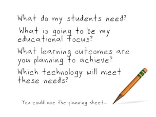 You could use the planning sheet... 