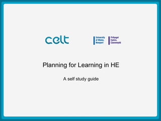 Presentation Title Example
   Planning for Learning in HE
         Author: Simon Haslett
              15th October 2009
          A self study guide
 