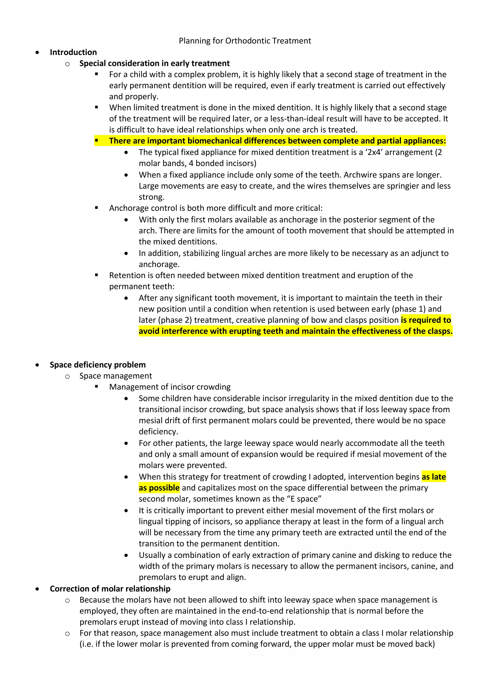 Planning for orthodontic treatment | PDF