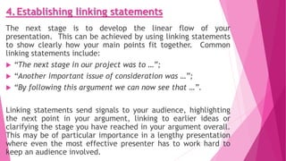 Introduction Linking Statement Planning for presentation | PPTX