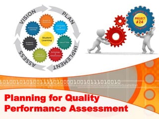 Planning for Quality
Performance Assessment
 