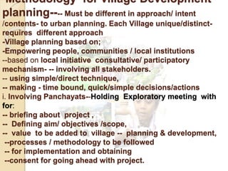 Planning for Sustainable Village Development.