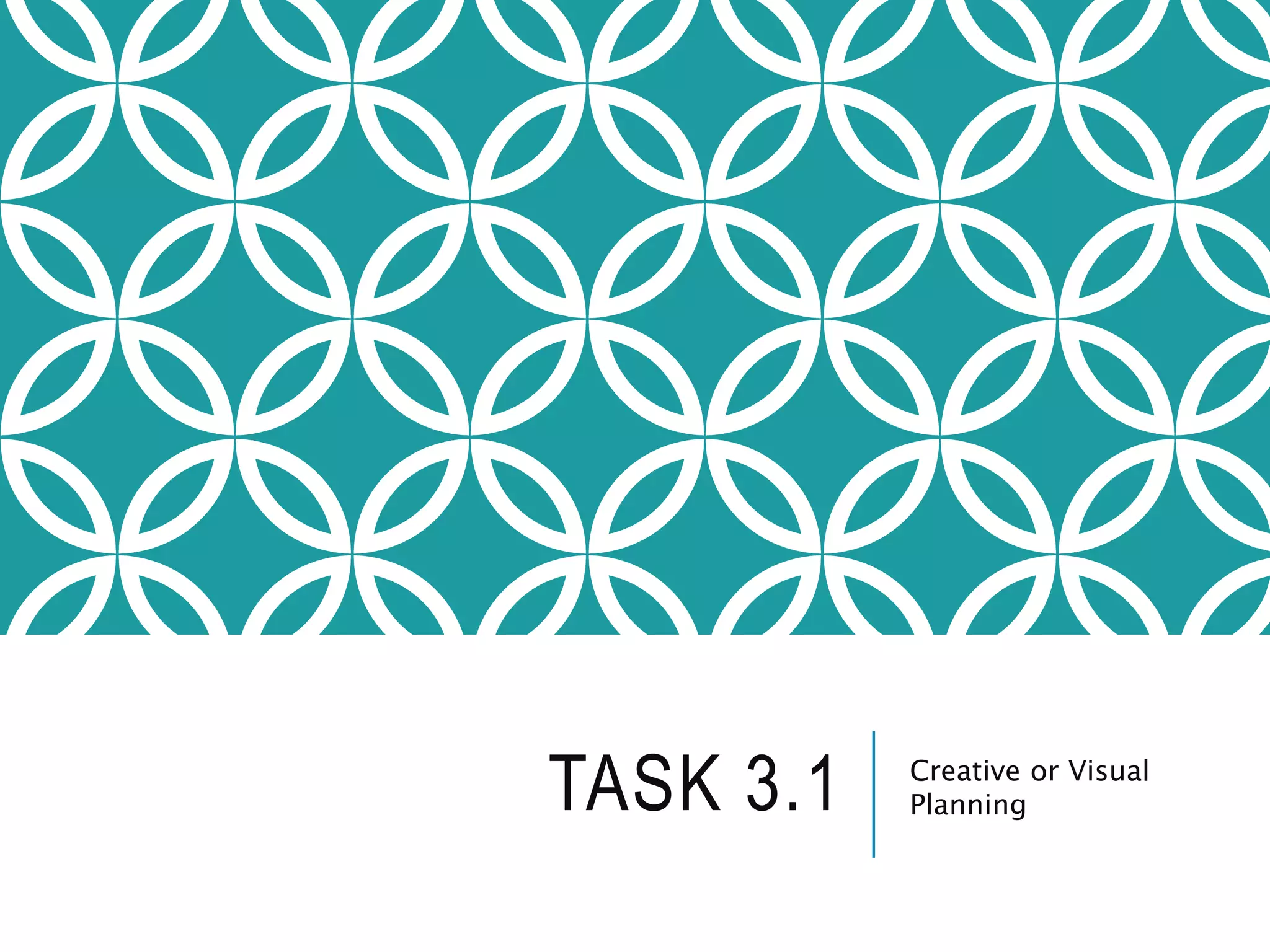 TASK 3.1 Creative or Visual
Planning
 