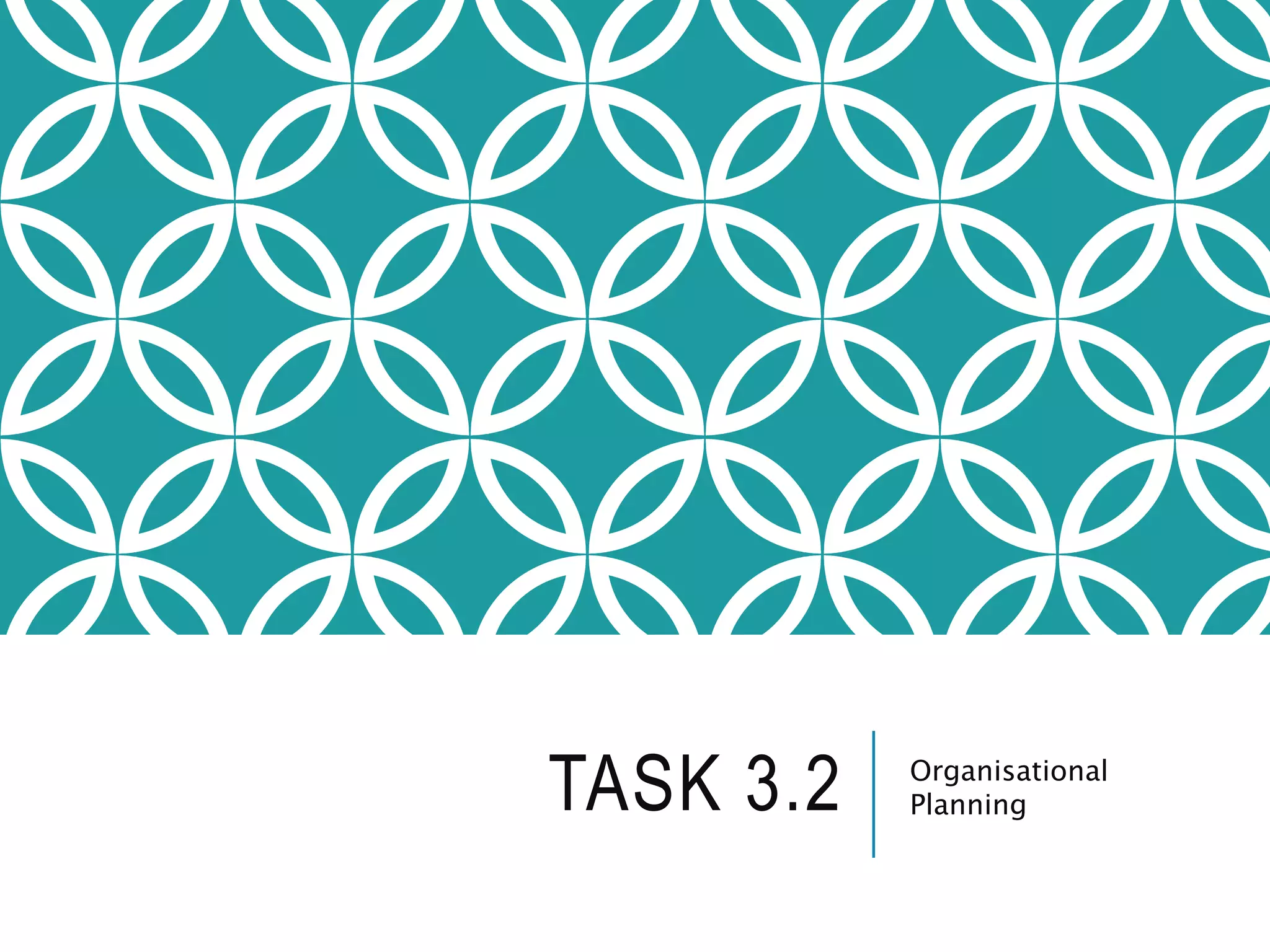 TASK 3.2 Organisational
Planning
 