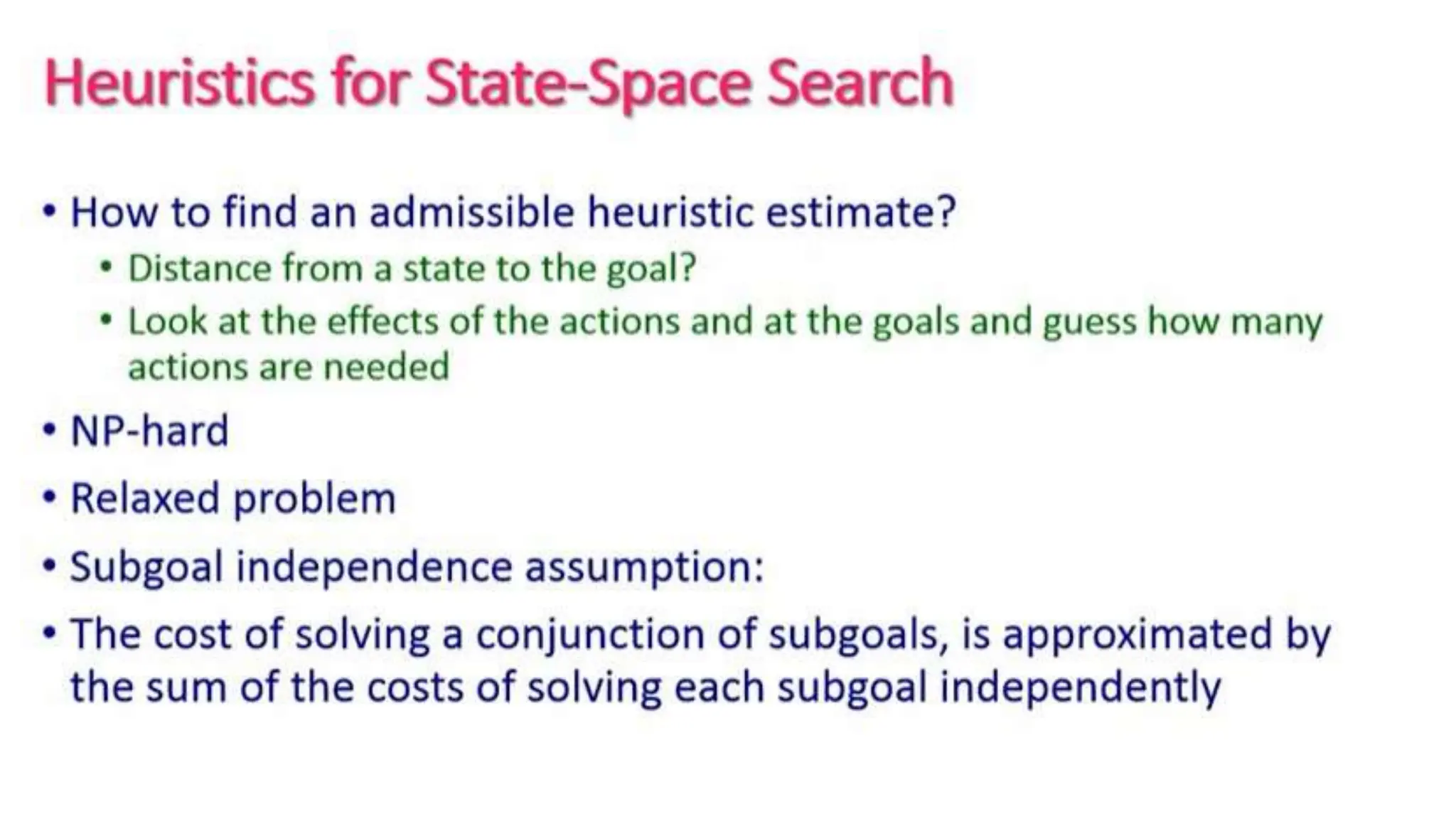 Planning in Artificial Intelligence